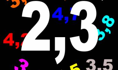 DOS PUNTO TRES POR CIENTO