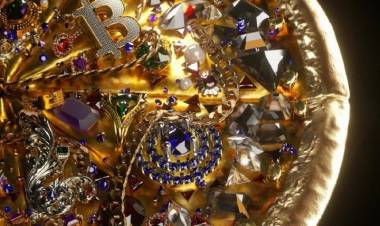 Bitcoin Pizza Day: Aquella primera compra con oro y diamantes que representan el valor de la compra a día de hoy
