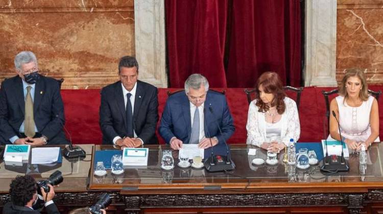 Algunos datos del  discurso del presidente Alberto Fernández ante la Asamblea Legislativa 